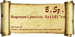 Bogosavljevics Szilárd névjegykártya